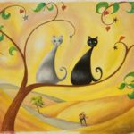 If Music be the food of Love           Oils on paper       26.5 x 24cms